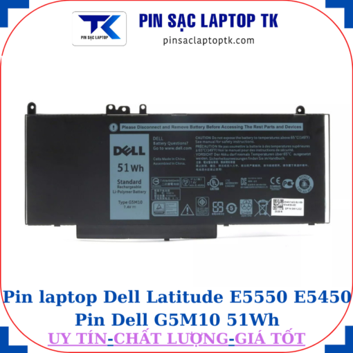Pin Dell Latitude E5550 E5450 Pin Dell G5M10 51Wh