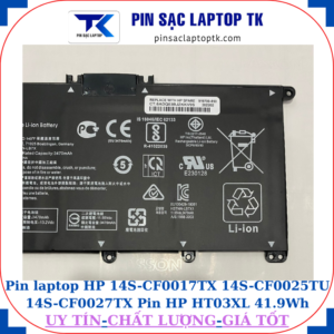 Pin HP 14S-CF0017TX 14S-CF0025TU 14S-CF0027TX Pin Hp HT03XL 41.9Wh