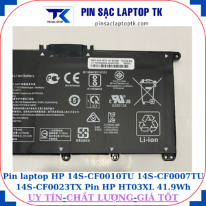 Pin HP 14S-CF0010TU 14S-CF0007TU 14S-CF0023TX Pin Hp HT03XL 41.9Wh