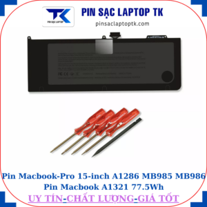 Pin Macbook Pro 15 inch A1286 MB985 MB986 Pin Macbook A1321 77.5Wh