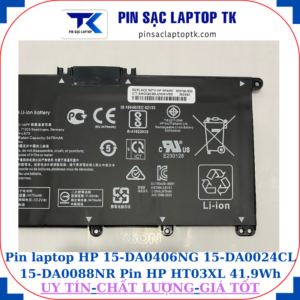 Pin HP 15-DA0406NG 15-DA0024CL 15-DA0088NR Pin HP HT03XL 41.9Wh