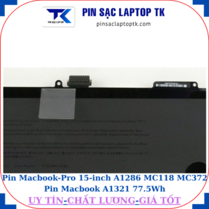 Pin Macbook Pro 15 inch A1286 MC118 MC372 Pin Macbook A1321 77.5Wh