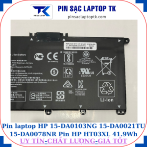 Pin HP 15-DA0103NG 15-DA0021TU 15-DA0078NR Pin HP HT03XL 41.9Wh