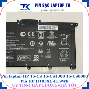 Pin HP 15-CS 15-CS1300 15-CS0000 Pin HP HT03XL 41.9Wh