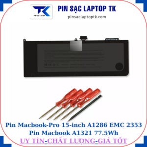 Pin Macbook Pro 15 inch A1286 EMC 2353 Pin Macbook A1321 77.5Wh