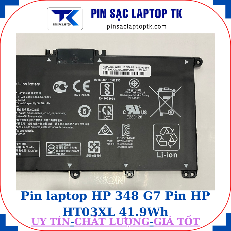 Pin HP 348 G7 Pin HP HT03XL 41.9Wh