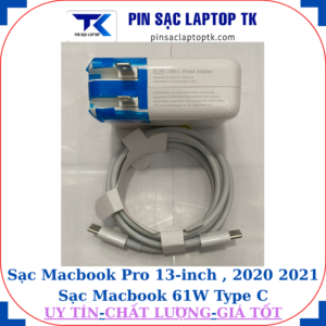 Sạc Macbook Pro 13 inch 2020 2021 Sạc Macbook 61W Type C