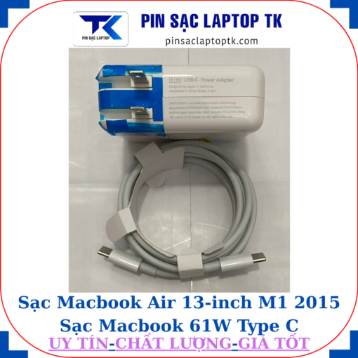 Sạc Macbook Air 13 inch M1 2015 Sạc Macbook 61W Type C