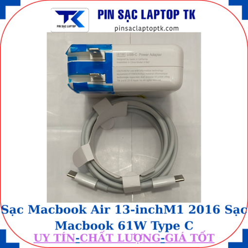 Sạc Macbook Air 13 inch M1 2016 Sạc Macbook 61W Type C