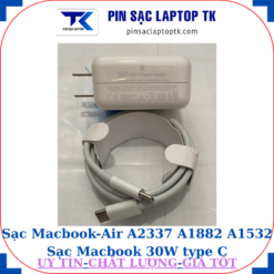 Sạc Macbook Air A2337 A1882 A1532 Sạc Macbook 30W type C