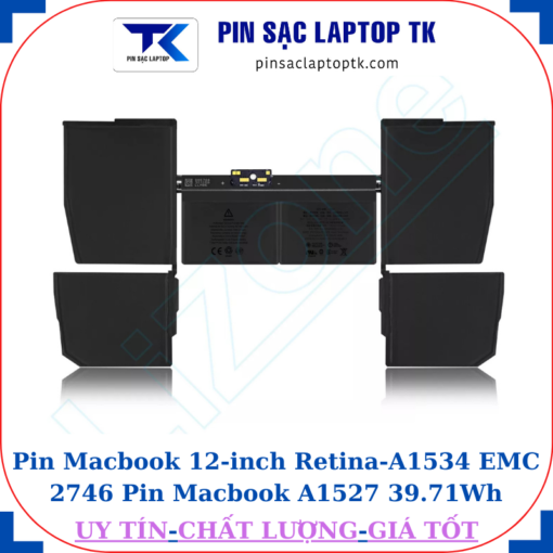 Pin Macbook 12 inch Retina A1534 EMC 2746 Pin Macbook A1527 39.71Wh