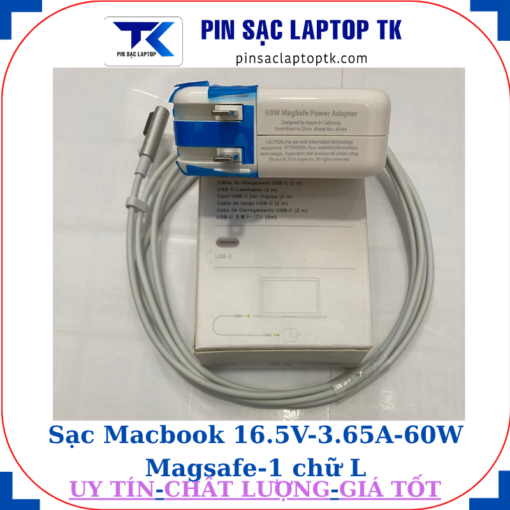 Sạc Macbook 16.5V 3.65A 60W Magsafe-1 chữ L