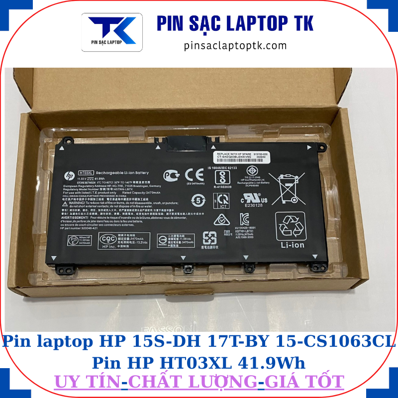 Pin HP 15S-DH 17T-BY 15-CS1063CL Pin HP HT03XL 41.9Wh