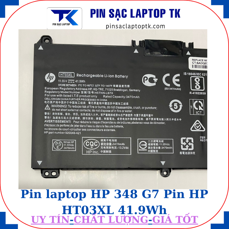 Pin HP 348 G7 Pin HP HT03XL 41.9Wh