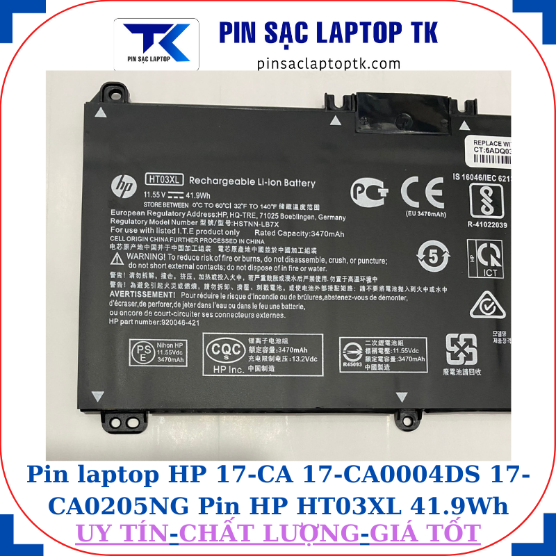 Pin HP 17-CA 17-CA0004DS 17-CA0205NG Pin HP HT03XL 41.9Wh