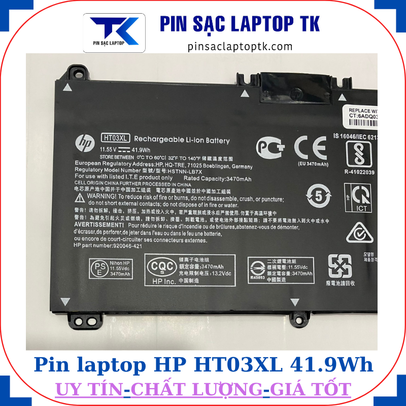 Pin HP HT03XL 41.9Wh