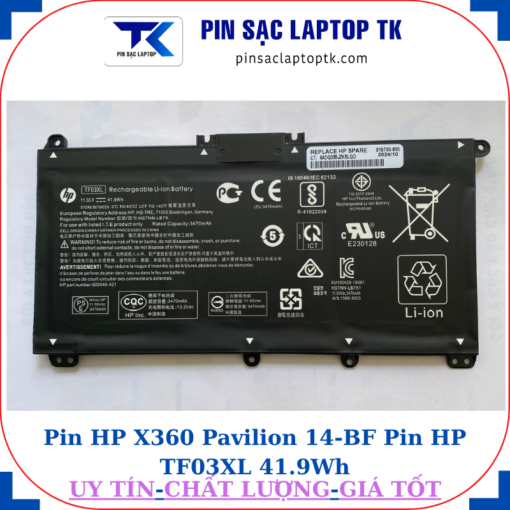 Pin HP X360 Pavilion 14-BF Pin HP TF03XL 41.9Wh