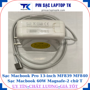 Sạc Macbook Pro 13 inch MF839 MF840 Sạc Macbook 60W Magsafe-2 chữ T