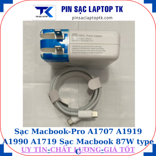Sạc Macbook Pro A1707 A1919 A1990 A1719 Sạc Macbook 87W type C