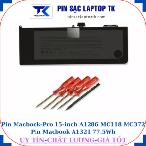 Pin Macbook Pro 15 inch A1286 MC118 MC372 Pin Macbook A1321 77.5Wh