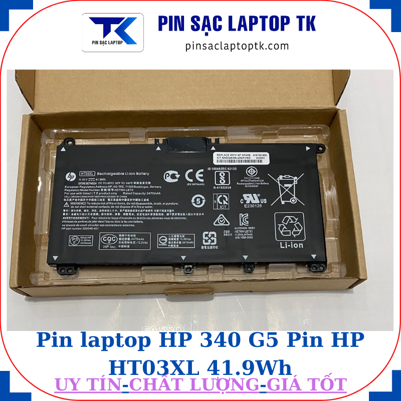 Pin HP 340 G5 Pin HP HT03XL 41.9Wh