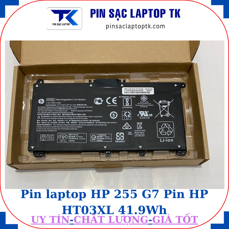 Pin HP 255 G7 Pin HP HT03XL 41.9Wh