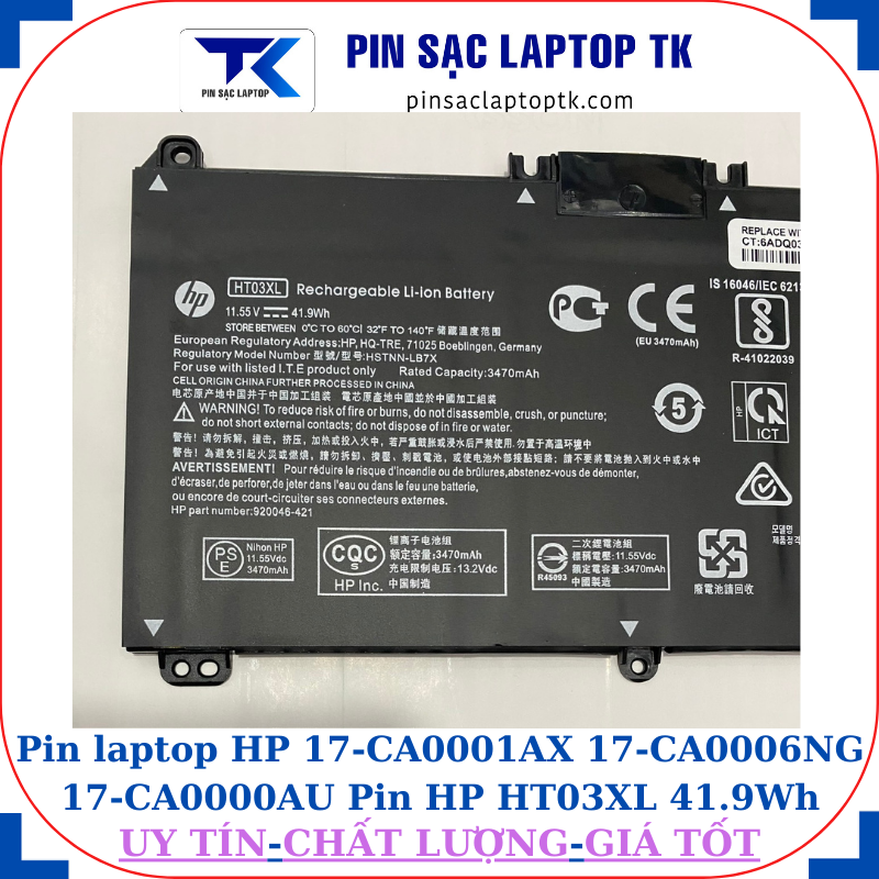 Pin HP 17-CA0001AX 17-CA0006NG 17-CA0000AU Pin HP HT03XL 41.9Wh