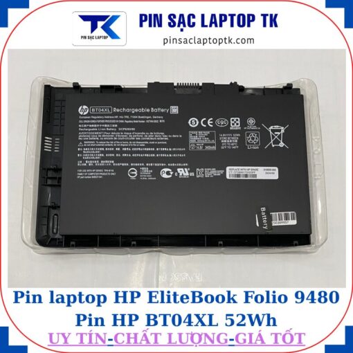 Pin laptop HP EliteBook Folio 9480 Pin HP BT04XL 52Wh