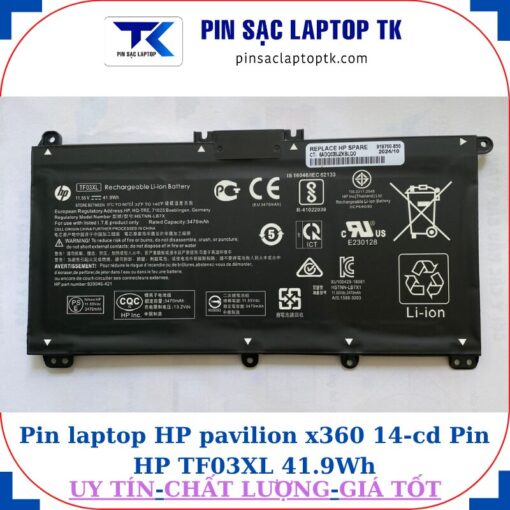 Pin laptop HP pavilion x360 14-cd Pin HP TF03XL 41.9Wh