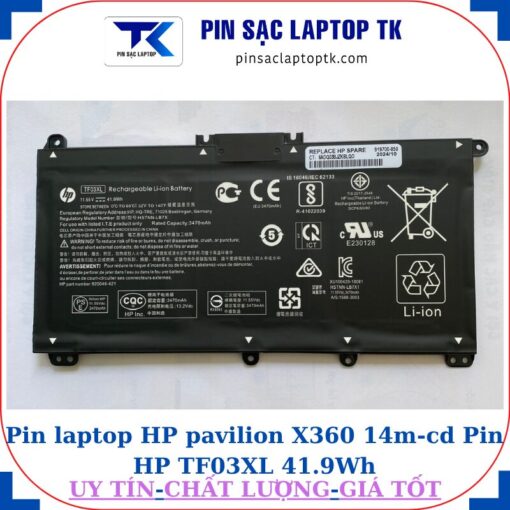Pin laptop HP pavilion X360 14m-cd Pin HP TF03XL 41.9Wh