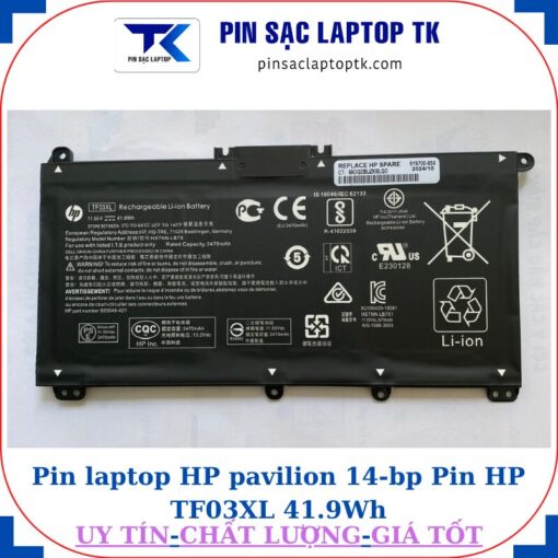 Pin laptop HP pavilion 14-bp Pin HP TF03XL 41.9Wh