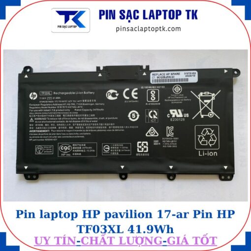 Pin laptop HP pavilion 17-ar Pin HP TF03XL 41.9Wh