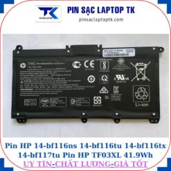 Pin HP 14-bf116ns 14-bf116tu 14-bf116tx 14-bf117tu Pin HP TF03XL 41.9Wh