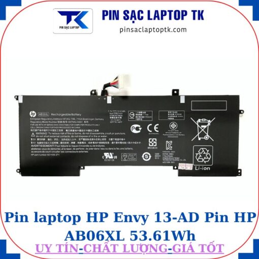 Pin laptop HP Envy 13-AD Pin HP AB06XL 53.61Wh