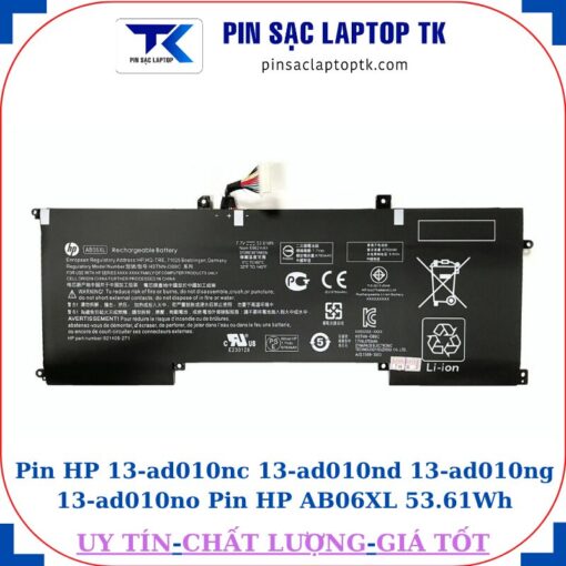 Pin HP 13-ad010nc 13-ad010nd 13-ad010ng 13-ad010no Pin HP AB06XL 53.61Wh