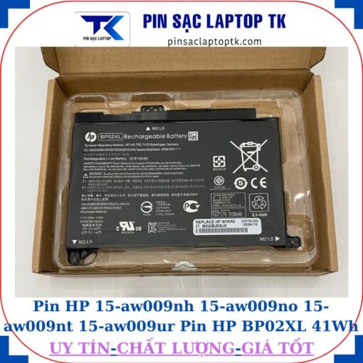 Pin HP 15-aw009nh 15-aw009no 15-aw009nt 15-aw009ur Pin HP BP02XL 41Wh
