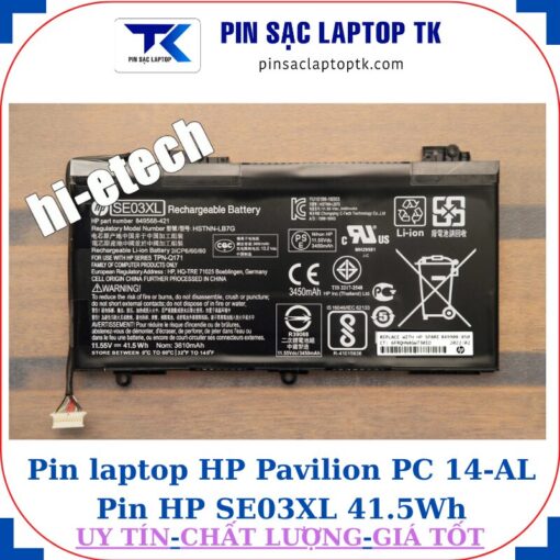 Pin laptop HP Pavilion PC 14-AL Pin HP SE03XL 41.5Wh
