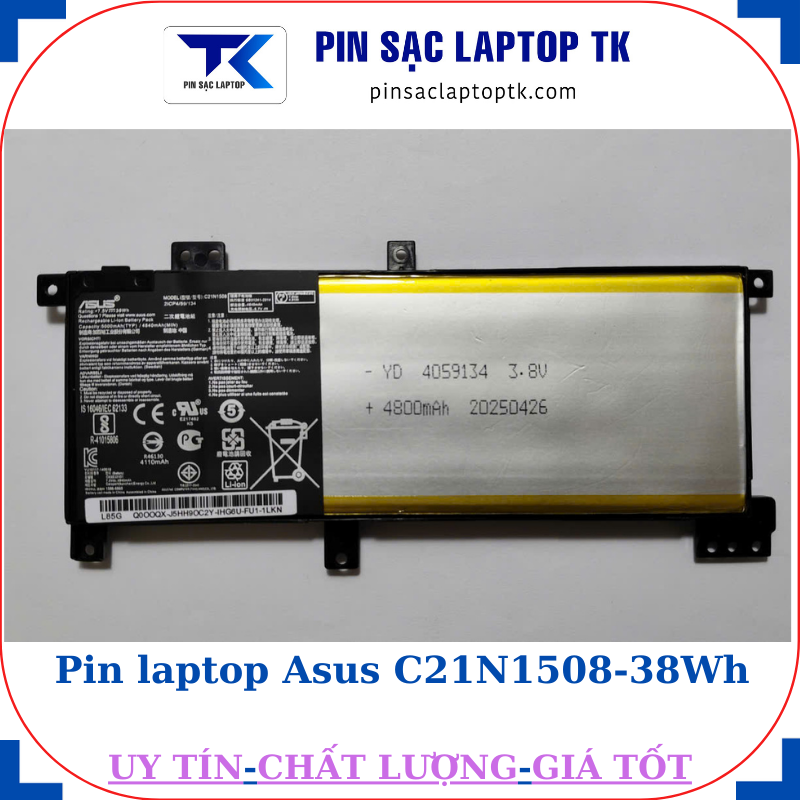 Pin laptop Asus C21N1508-38Wh