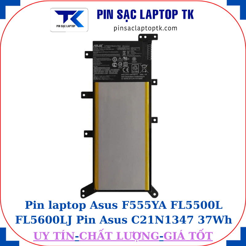 Pin laptop Asus F555YA FL5500L FL5600LJ Pin Asus C21N1347 37Wh