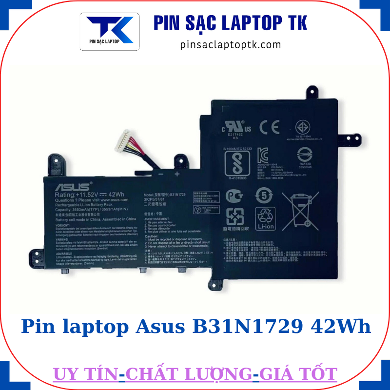 Pin laptop Asus VivoBook S5300FF S5300UN Pin Asus B31N1729 42Wh