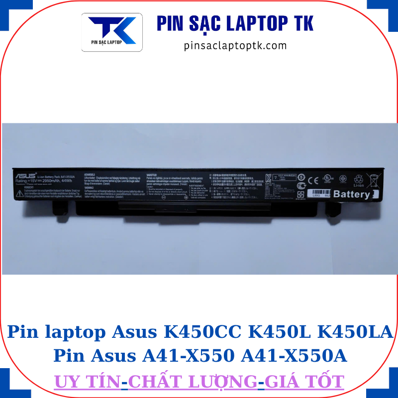 Pin laptop Asus K450LB K450LC K450V Pin Asus A41-X550 A41-X550A