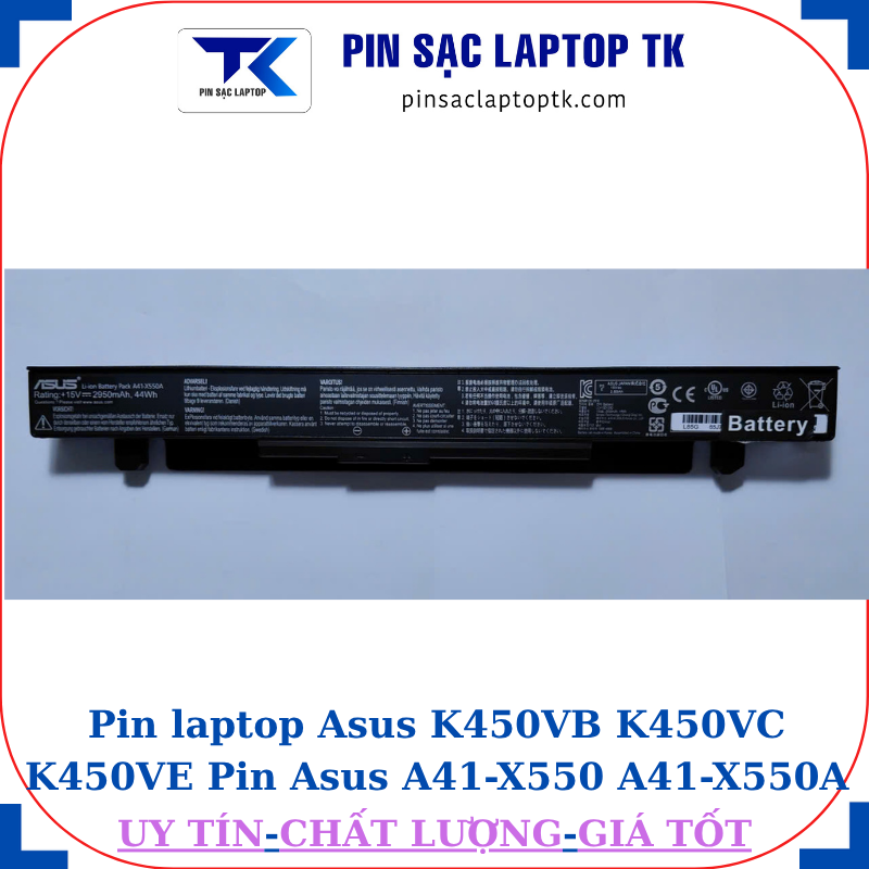 Pin laptop Asus K450VB K450VC K450VE Pin Asus A41-X550 A41-X550A