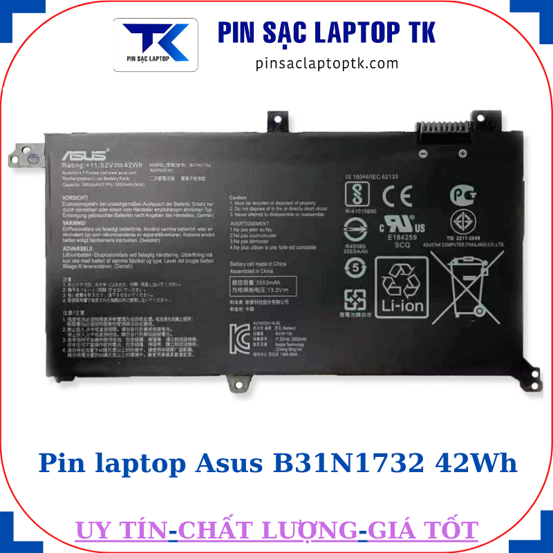 Pin laptop Asus VivoBook VX60G V430FA Pin Asus B31N1732 42Wh