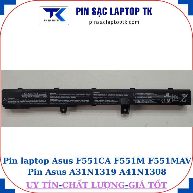 Pin laptop Asus F551CA F551M F551MAV Pin Asus A31N1319 A41N1308