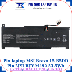 Pin laptop MSI Bravo 15 B5DD Pin MSI BTY-M492 53.5Wh