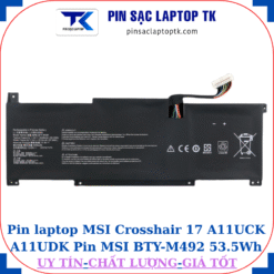 Pin laptop MSI Crosshair 17 A11UCK A11UDK Pin MSI BTY-M492 53.5Wh