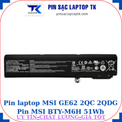 Pin laptop MSI GE62 2QC 2QDG Pin MSI BTY-M6H 51Wh