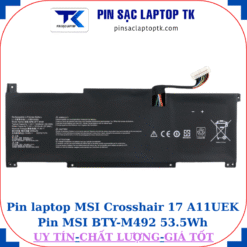 Pin laptop MSI Crosshair 17 A11UEK Pin MSI BTY-M492 53.5Wh