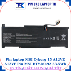 Pin laptop MSI Cyborg 15 A12VE A12VF Pin MSI BTY-M492 53.5Wh