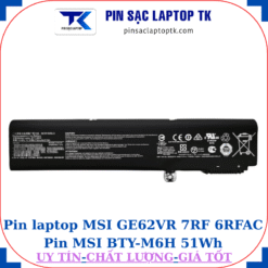 Pin laptop MSI GE62VR 7RF 6RFAC Pin MSI BTY-M6H 51Wh